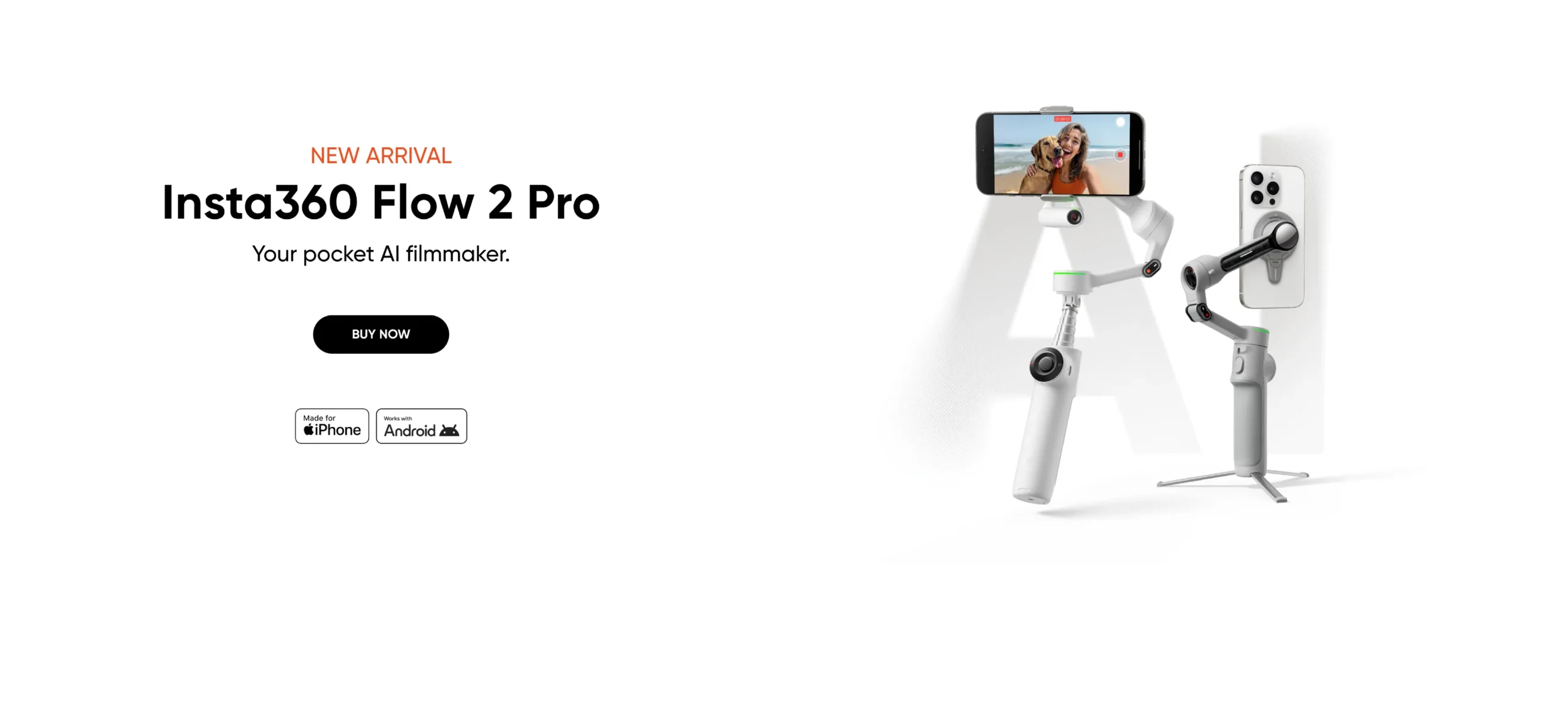 Insta360 Flow 2 Pro Smartphone Gimbal Stabilizer (Grey)
